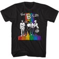 thumbnail image 1 of The B-52's Band and Rainbow Black Adult T-Shirt, 1 of 2