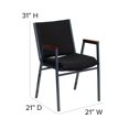 thumbnail image 2 of HERCULES Series Heavy Duty Black Dot Fabric Stack Chair with Arms, 2 of 9