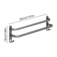 thumbnail image 3 of Savings! Gspmoly Gray Towel Rack Without Punching Storage Rack for Storage Bathroom Hanging Rack Wall Mounted Bathroom Towel Hanging Rod Pole Hook-In-1 Savings, 3 of 6