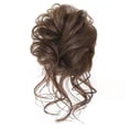 thumbnail image 2 of Updo Bun Hairpiece, Soft Light Brown Fashionable Messy Bun Hairpiece Synthetic Exquisite  For Wedding, 2 of 7