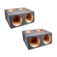 thumbnail image 1 of Q Power 4 Hole 12 Inch Sealed Divided Speaker Box Subwoofer Enclosure (2 Pack), 1 of 6