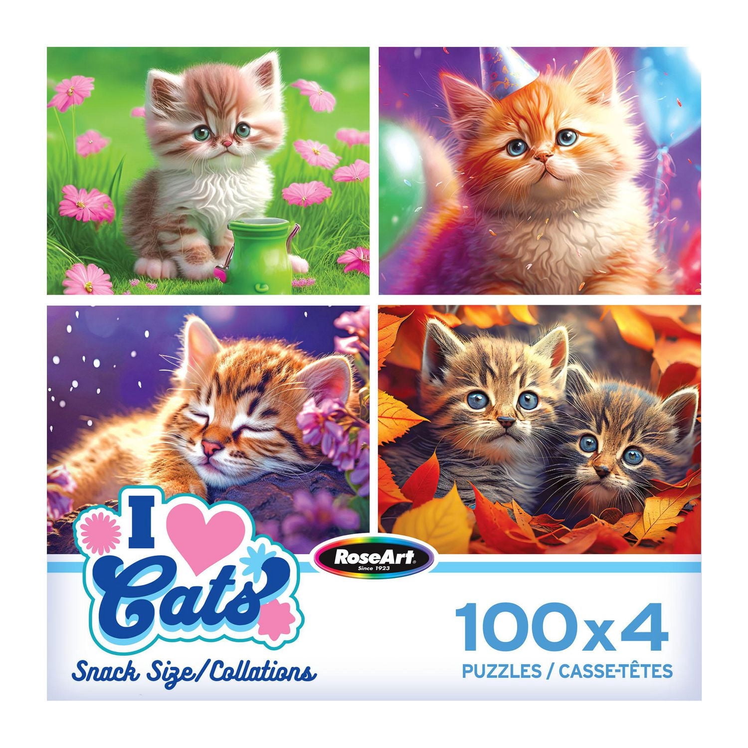 RoseArt - Snack Size 400-Piece - I Love Cats - Adult Interlocking Puzzle
