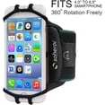 thumbnail image 2 of Cell Phone Running Armband Holder for iPhone,Galaxy,Google Pixel,LG.All 4~7 Inchs Smart Phones,360 Rotatable, Workout Universal Adjustable Arm Band, Strap/Pocket for Men Jogging Gym Riding, 2 of 7