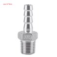 thumbnail image 2 of Ccdes Adaptateur de Queue de Tuyau, Acier Inoxydable SS304 Tuyau de Filetage Mâle Raccord de Queue de Tuyau de Barbillon BSP 1/8 3/4, Connecteur de Tuyau de Barbillon, 2 of 3