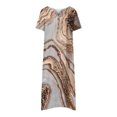 thumbnail image 3 of Cameland Robe d'Été pour Femme Décontractée à Col en V avec Boutons, Manches Courtes, Imprimée, Coupe Évasée, avec Poche, 3 of 4