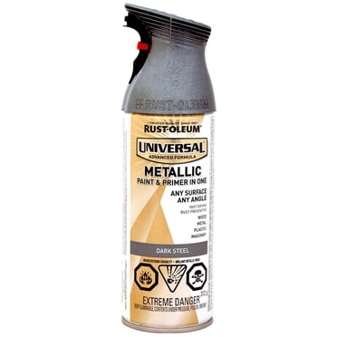Rust-Oleum Universal Interior/Exterior Metallic Paint & Primer Spray Paint in Dark Steel 312g