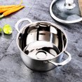 thumbnail image 3 of TOYTEXX 2 PCS Stainless Steel Pot Set, 20cm Soup Pot and 16cm Sauce Pot, 3 of 5