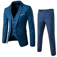 thumbnail image 1 of Men's Fashion Suit Jacket + Vest + Suit Pants Three-piece Suit, 1 of 6