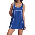 thumbnail image 1 of Cinvoph Robe de Tennis d'Été pour Femmes, Athlétique, à Encolure Carrée, Sans Manches, Mini-Robe, Décontractée, pour Entraînement, Exercice, Golf, 1 of 8