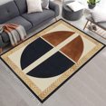 thumbnail image 3 of Casavani Hand Block Printed Cotton Dhurrie Blue Kitchen Area Mat Square Outdoor Rug Home Decor Kilim 12x12 feet, 3 of 6