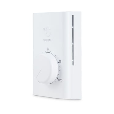 Stelpro Tension de Ligne Celcius Thermostat, Mécanique 240 Volts - Monopôle, Compatible avec la Plupart des Produits de Chauffage (Plinthes Électriques, Radiateurs Muraux et à Ventilation Forcée), Blanc