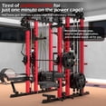thumbnail image 4 of U-MAX All-in-One Smith Machine Power Cage, 2000lbs Steel Frame LAT Pulldown Cable Crossover Squat Rack Home Gym, 4 of 8