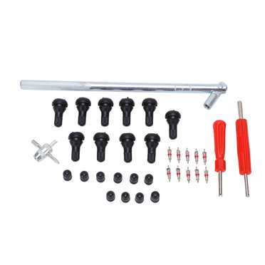 Outil d'Installation de Tige de Valve, 34 Pcs Extracteur de Tige de Valve de Pneu de Voiture Outil de Réparation de Pneu Performance Prouvée