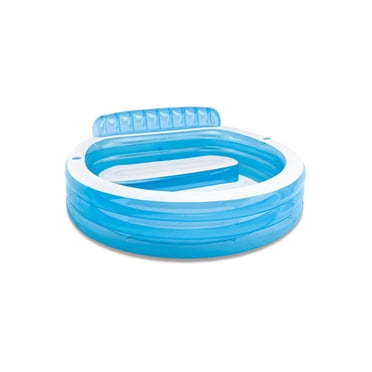 Intex Swim Center Family Lounge Pool, Age 6+, Inflatable Pool with Built-In Bench
