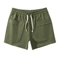 thumbnail image 2 of EOYWHK Summer Shorts for Men 100% Cotton Ultra Soft Lounge Shorts Elastic Waist Drawstring with Pockets, 2 of 6