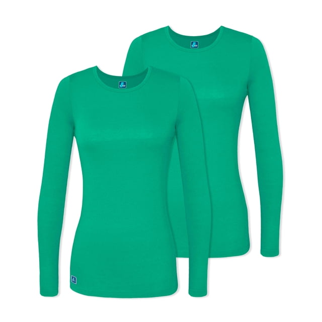 Adar sous-Couches pour Femmes, Lot de 2 - T-Shirt de sous-Couche à Manches Longues Confortable