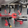 thumbnail image 2 of Rugged Soft Shackle with Protective Cover Carabiner Ring Traction Snatch Hooks for Rope Hitch Portable Truck Towing Ropes for Off-Road Trailers Orange, 2 of 9