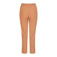 thumbnail image 3 of Timegard Womens Plus Size Pants Elastic Waisted Solid Color Lightweight Pants Lounge Trousers Pockets, 3 of 4