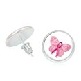 thumbnail image 4 of Pink Ribbon Stud Earrings For Breast Cancer Awareness Stylish And Elegant Accessories Earring For Women, 4 of 6