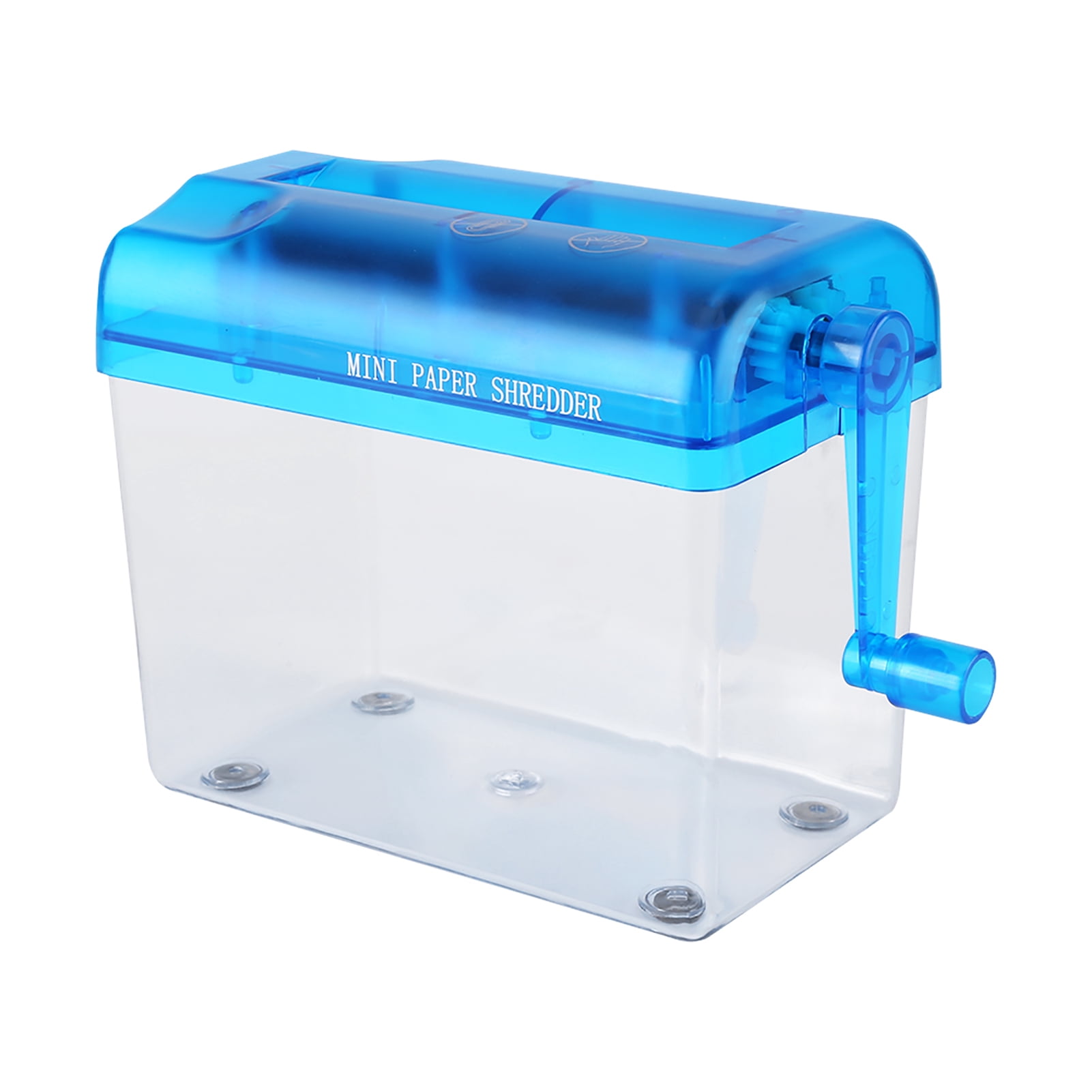 HRENWIVY Portable Mini Manual Paper Cut Shredder, Blue