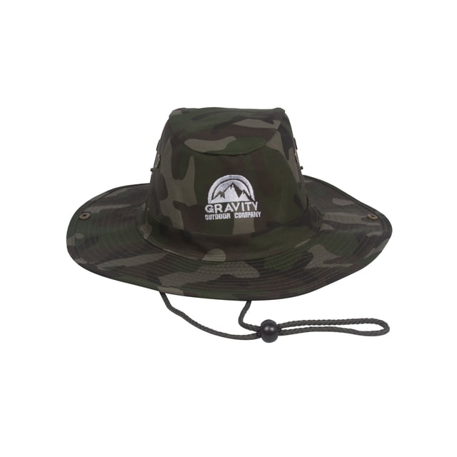 Gravity Outdoor Co. Chapeau de Soleil Safari Explorer avec Rabat - Camouflage - Très Grand