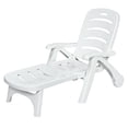 thumbnail image 1 of Costway Chaise Longue de Patio Pliante Réglable pour Terrasse, Fauteuil Inclinable à 5 Positions avec Roues, 1 of 10