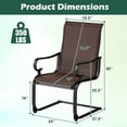 thumbnail image 3 of Costway Set of 2 Patio Chairs C-Spring Motion Chairs with Quick-drying & Breathable Fabric, 3 of 9