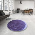 thumbnail image 4 of Ahgly Company Machine Washable Indoor Rectangle Transitional Purple Area Rugs, 2' x 4', 4 of 7