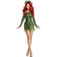 thumbnail image 4 of FAROOT Costume de Lierre Vert de Luxe pour Femmes, Robe Sans Manches à Fausses Feuilles à Paillettes avec Ensemble Gants, 4 of 5