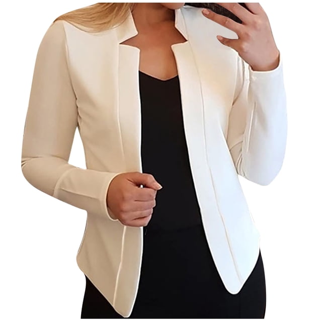 Cardigan Veste Manteau Haut Décontracté Mode à Manches Longues Uni pour Femmes