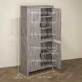 thumbnail image 3 of HOMCOM 64" Kitchen Pantry Storage Cabinet with Adjustable Shelves, Grey, 3 of 10