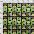thumbnail image 3 of oneOone Polyester Spandex Green Fabric Geometric Circle Craft Projects Decor Fabric Printed By The Yard 56 Inch Wide, 3 of 4