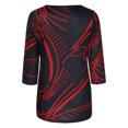 thumbnail image 1 of Mode Femmes Printemps Imprimé Manches Mi-Longues Col Rond Tee-Tops Décontractés;Halloween;Christmas;Work;Home;Daly;Casual;Dating;Birthday, 1 of 5