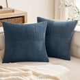 thumbnail image 1 of 2 Packs Boho Decorative Throw Pillow Covers for Sofa Couch Bed Home Decor, 18x18 inch, Blue, 1 of 6