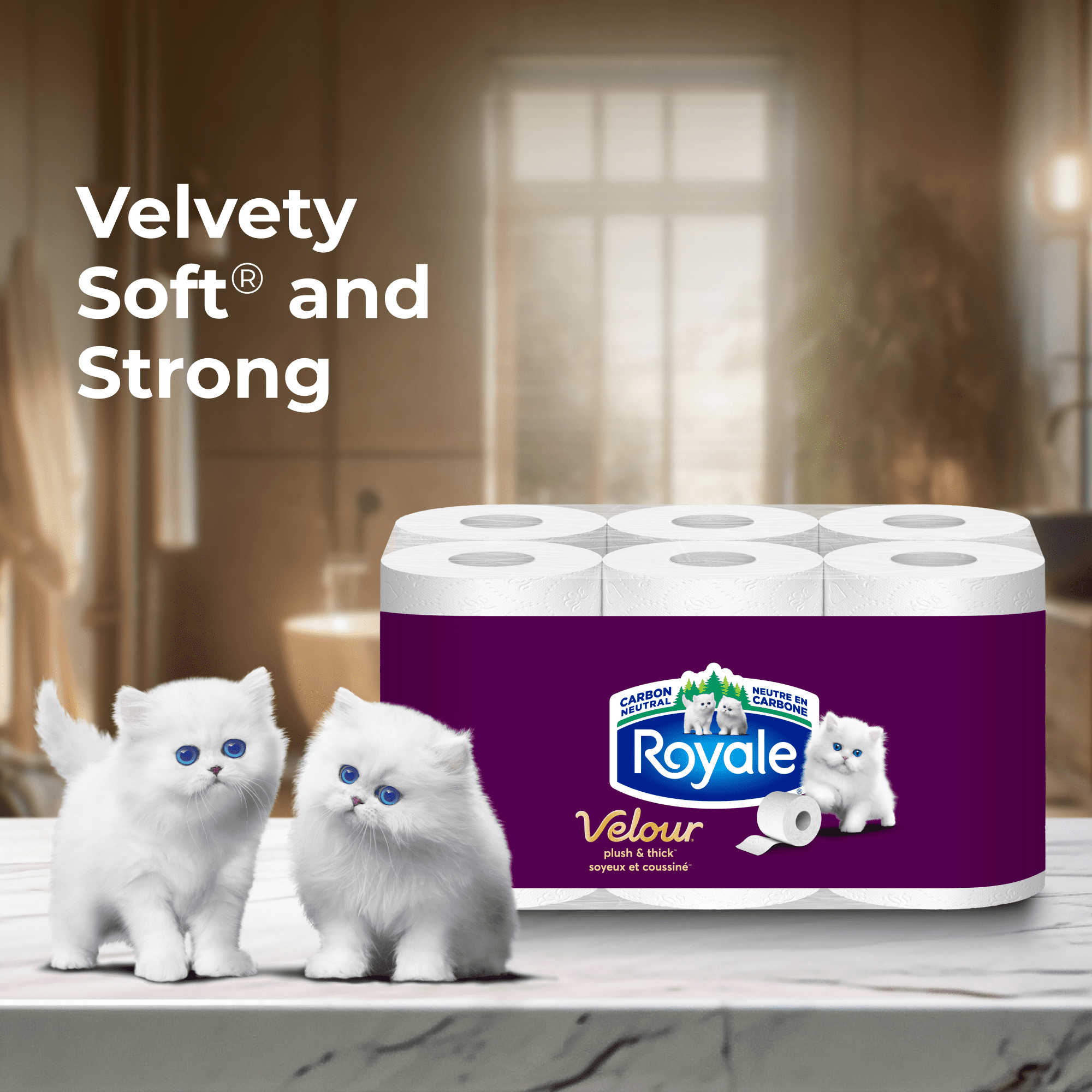 Royale Papier Hygiénique Velour, 24 équivalant à 48 rouleaux
