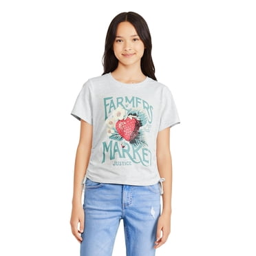 T-shirt à imprimé graphique Justice pour filles