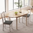 thumbnail image 2 of HOMCOM 55" Wood Kitchen Table, Drop Leaf Tables for Small Spaces, Natural, 2 of 10