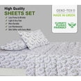 thumbnail image 2 of RUVANTI 100% Cotton Sheets – Queen Size Percale Bedding, Cooling & Breathable Floral Design, Durable with a Crisp, Soft & Comfortable Feel, 16" Deep Pocket, 4-Piece Set, Heritage, 2 of 8