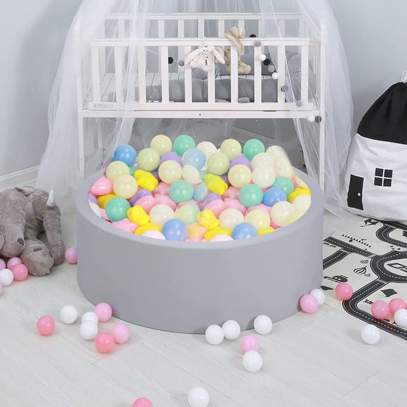 PENGXIANG 100Pcs Ball Pit Balls Thickened Eco-friendly Smooth Reusable Bite-resistant Hand-on Ability PE Material Macaron Color Pit Balls Kindergarten Toy