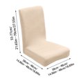 thumbnail image 5 of Dining Room Chair Cover Elastic Stretch Polyester Fleece Seat Slipcover with Secure Fit for Standard Chairs – Color 11, 5 of 5