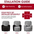 thumbnail image 4 of Stretchable Printed Recliner Cover – Protective Elastic Slipcover for Home Reclining Chairs, 4 of 9
