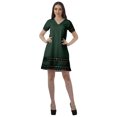 thumbnail image 1 of Moomaya Tunique à Manches Courtes Robes de Cocktail pour Femmes Robe en Coton Uni Extensible, 1 of 5