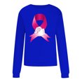 thumbnail image 4 of Jsaierl Sweatshirts Cancer du Sein Femmes Sensibilisation au Cancer Hauts T-Shirts Graphiques Léopard Manches Longues Col Rond Pull Cadeaux Inspirants pour Survivante du Cancer, 4 of 5