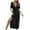 Black, variant on Plebaso Womens Mesh Cover up Beachwear High Split Long Bikini Dress V Neck Lightweight Bathing Suit Coverup