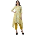 thumbnail image 1 of Moomaya Ensemble Tunique Indienne Haut et Pantalon Manches 3/4 Imprimé Kurta Kurti de Designer pour Femmes, 1 of 6