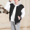thumbnail image 2 of WEIYLL Boys Tops Child Autumn Spring Long Sleeved Color Block Baseball Hooded Black Jacket for 2-3 Years, 2 of 6