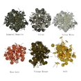 thumbnail image 4 of KLKCMS 100pcs 8mm Blank Pad Stud Earring Post Peg Pin DIY Making Findings-Gold, 4 of 6