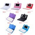 thumbnail image 1 of Langgg Universal PU Leather Wireless Keyboard Case Protective Cover for 4.5-6.8inch Mobile Phone Tablet White, 1 of 6