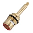 thumbnail image 3 of Brass Ceramic Stem Disc Cartridges Thread G3/4" Plumbing Fixtures Easy To Install 20 Tooth Faucet Valves Replacements For Washroom Sink Kitchen , Red Clockwise, 3 of 8