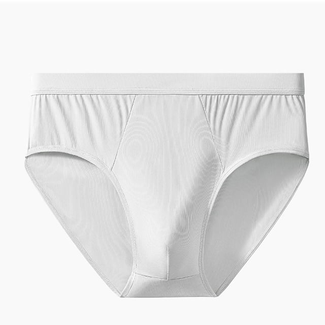 ylioge Mens Underwear Casual Solid Stretchy Mid Waisted Basic Breathable Briefs